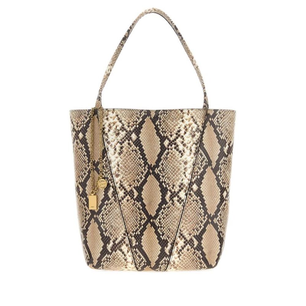 Chloe Women Printed Leather Chloe Spin Shopping Bag